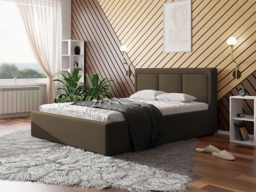 Łóżko tapicerowane z pojemnikiem i stelażem Koay