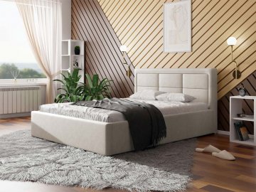 Łóżko tapicerowane ze stelażem rolowanym Pesto