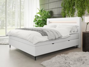 Łóżko kontynentalne z oświetleniem Eurybia