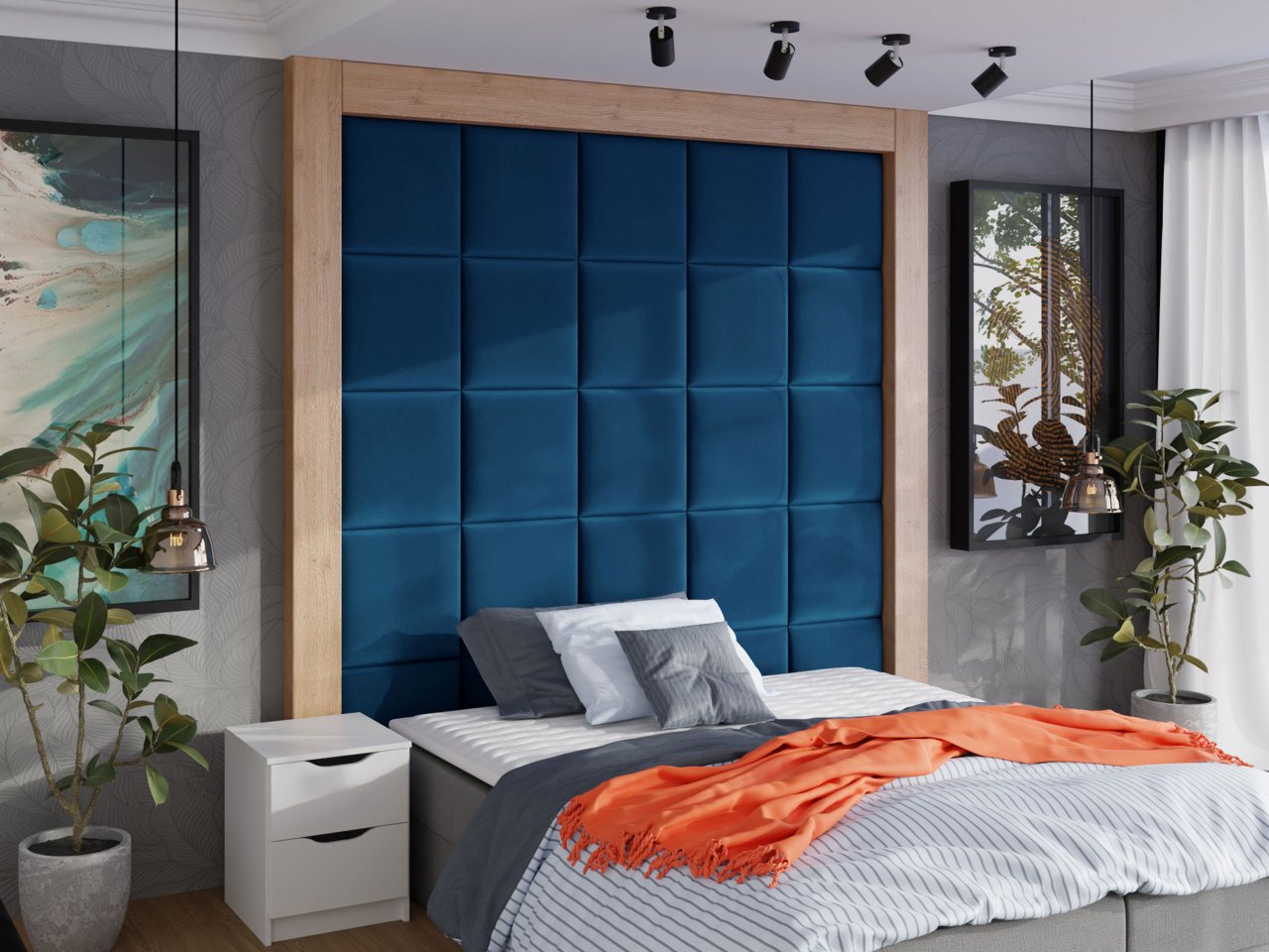 Panel ścienny tapicerowany Pag 42x42 ⇒ Dostawa GRATIS Panel ścienny tapicerowany Pag 42x42 ⇒ Dostawa GRATIS