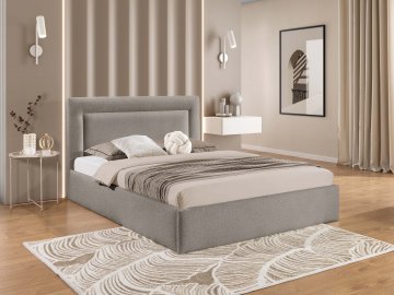 Łóżko tapicerowane z pojemnikiem Enserio