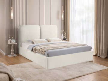 Łóżko tapicerowane z pojemnikiem Liror