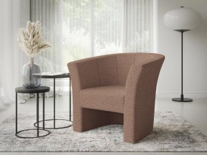 Fotel kubełkowy do salonu Karkor Boucle