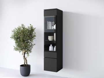 Witryna szklana do salonu  Sawoti 002 + LED