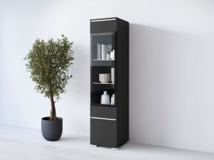 Witryna szklana do salonu  Sawoti 002 + LED