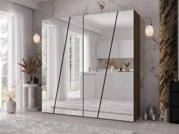 Szafa nowoczesna z lustrem Grelipt 4L 200 cm