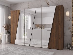 Szafa nowoczesna z lustrem Grelipt 4L 300 cm