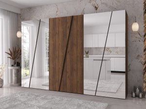 Szafa nowoczesna z lustrem Grelipt 4L 300 cm
