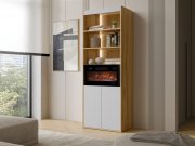 Witryna do salonu Biranto EF 60 2D z kominkiem