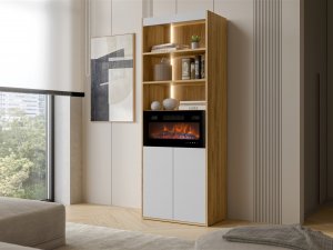 Witryna do salonu Biranto EF 60 2D z kominkiem