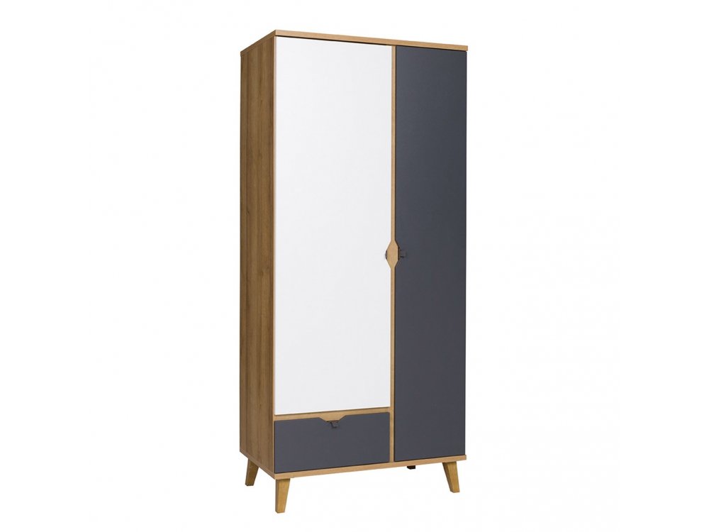 Szafa dwudrzwiowa z szufladą Temero TM07 SZ2D1SZ Szafa dwudrzwiowa z szufladą Temero TM07 SZ2D1SZ
