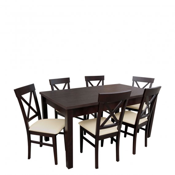 Stół rozkładany z krzesłami dla 6 osób - RK021
