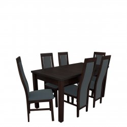 Stół rozkładany z 6 krzesłami - RK014