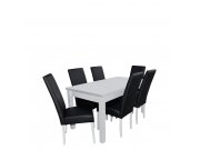 Stół rozkładany z 6 krzesłami  - RK013