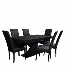 Stół rozkładany z krzesłami dla 6 osób - RK006