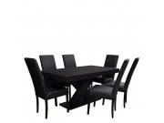 Stół rozkładany z krzesłami dla 6 osób - RK006