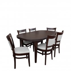 Stół rozkładany z krzesłami dla 6 osób - RK002