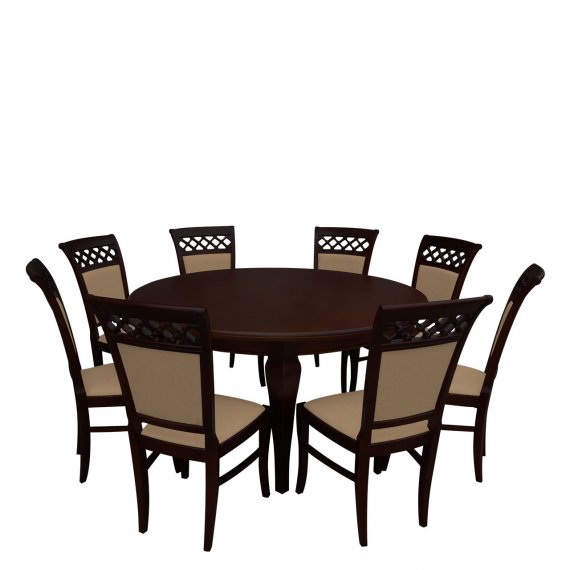 Stół okrągły i 8 krzeseł - RK032