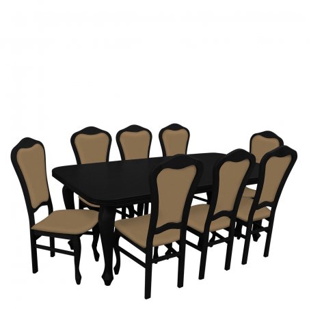Stół i krzesła dla 8 osób - RK009