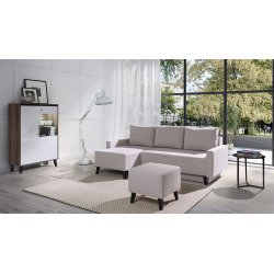 Salonowe meble z narożnikiem Naviedo Gloss IV