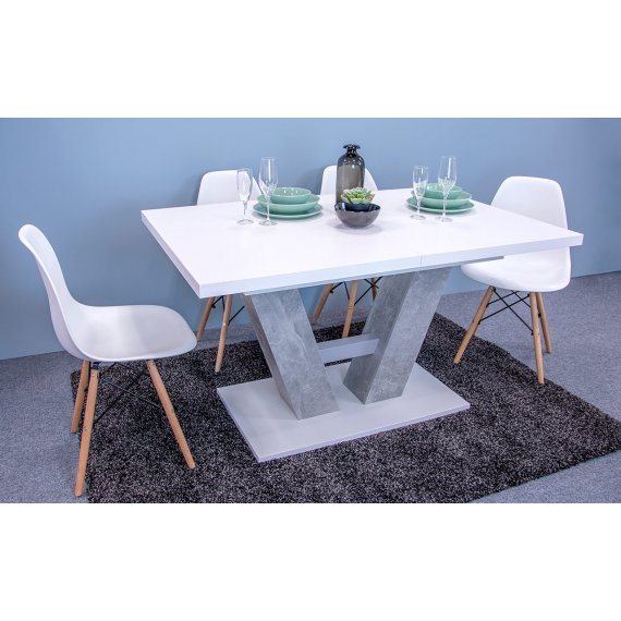 Nowoczesny stół Concrete 5002234 BEB + 4x Krzesło Betty Nowoczesny stół Concrete 5002234 BEB + 4x Krzesło Betty