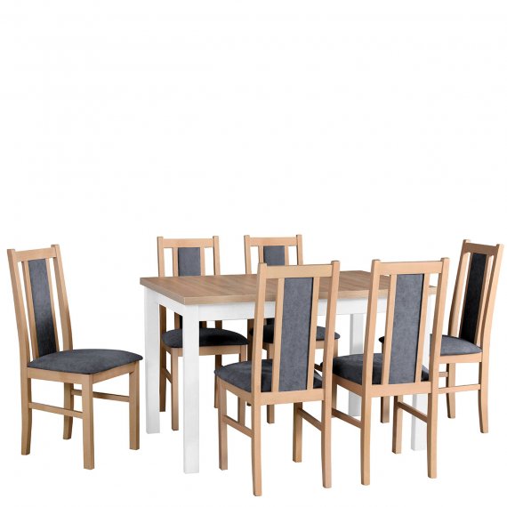 Stół rozkładany z 6 krzesłami - AL03