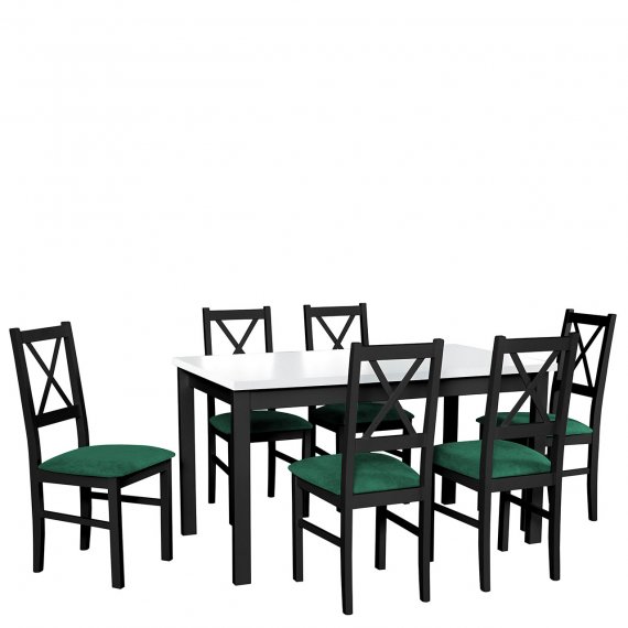 Stół rozkładany z 6 krzesłami - AL04