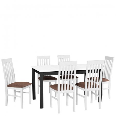 Stół rozkładany z 6 krzesłami - AL07