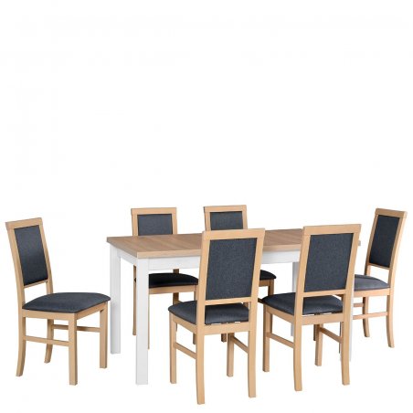 Stół rozkładany z 6 krzesłami - AL10