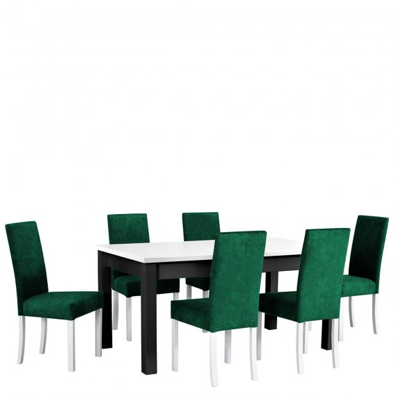 Stół rozkładany z 6 krzesłami - AL09