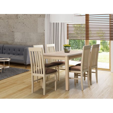Stół rozkładany z 5 krzesłami - AL22