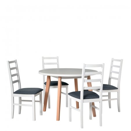 Stół okrągły z 4 krzesłami - AL41