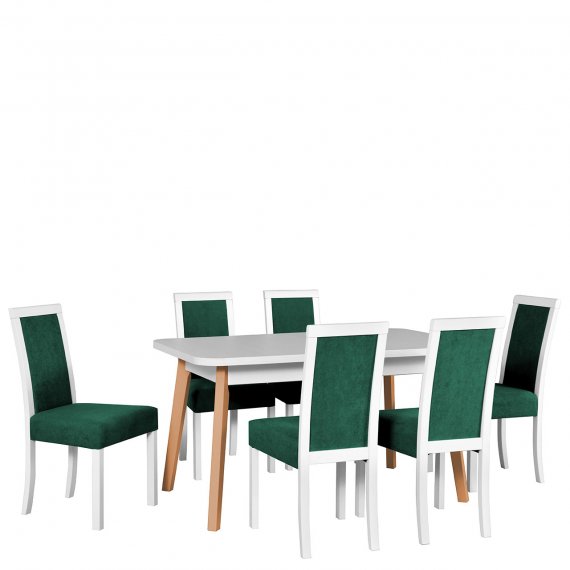 Stół rozkładany z 6 krzesłami - AL49