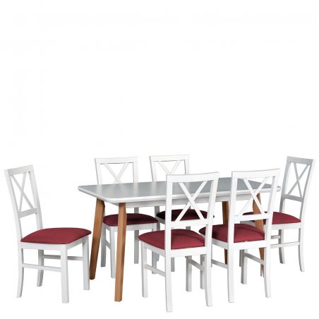 Stół rozkładany z 6 krzesłami - AL52