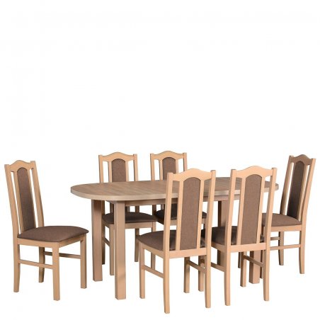 Stół rozkładany z krzesłami dla 6 osób - AL57