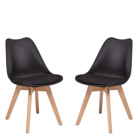 Komplet dwóch nowoczesnych krzeseł Jazz