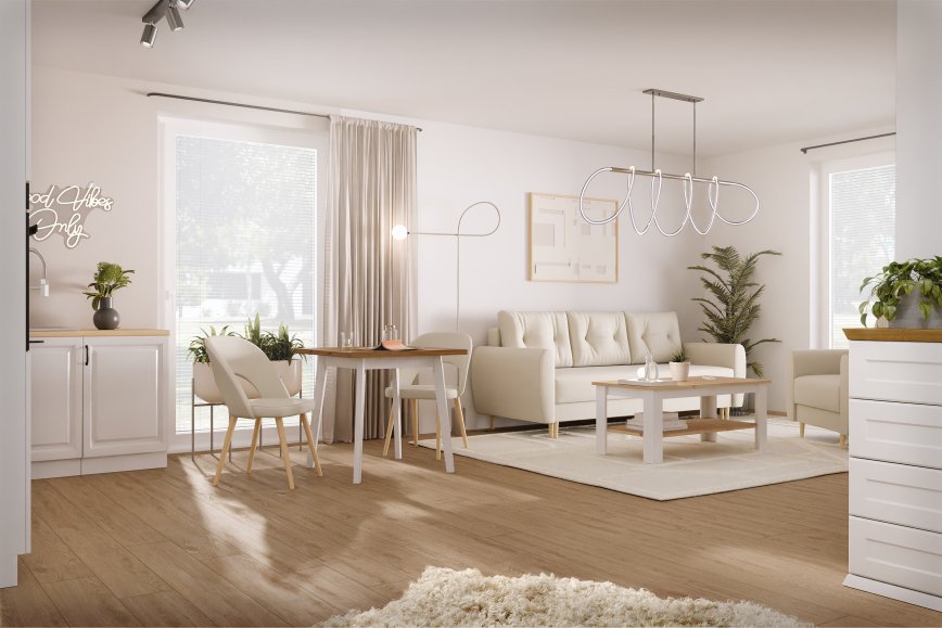 Minimalistyczna kawalerka w stylu scandi