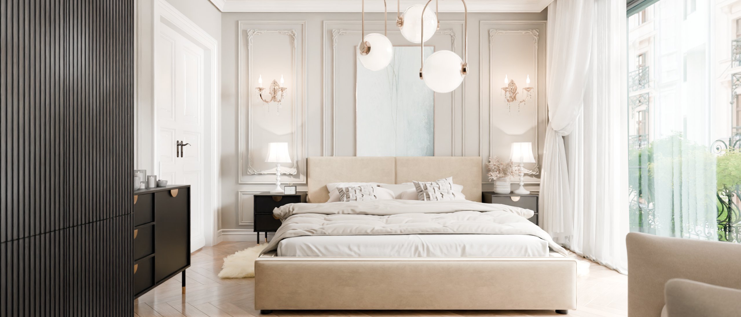 Sypialnia w stylu Quiet Luxury